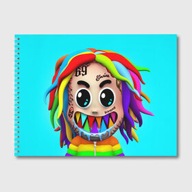 Альбом для рисования с принтом 6IX9INE в Тюмени, 100% бумага
 | матовая бумага, плотность 200 мг. | Тематика изображения на принте: 6ix9ine | gooba | hernandez | tekashi