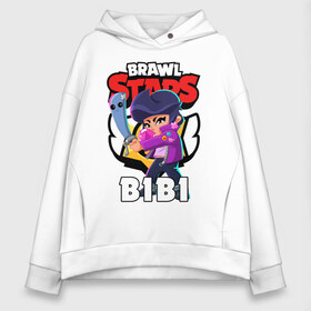 Женское худи Oversize хлопок с принтом BRAWL STARS BIBI в Тюмени, френч-терри — 70% хлопок, 30% полиэстер. Мягкий теплый начес внутри —100% хлопок | боковые карманы, эластичные манжеты и нижняя кромка, капюшон на магнитной кнопке | bibi | brawl stars | coach mike | crow | gale | leon | leon shark | max | mecha crow | mortis | mr.p | phoenix | sally leon | sandy | spike | sprout | tara | unicorn | virus 8 bit | werewolf | ворон | оборотень