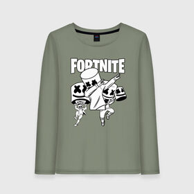 Женский лонгслив хлопок с принтом FORTNITE x MARSHMELLO в Тюмени, 100% хлопок |  | deadmau5 | fortnite | fortnite 2 | fortnite x маршмелло | ikonik | marshmello | ninja | ninja streamer | raven | travis scott | ворон | иконик | ниндзя | пили | рейвен | трэвис скотт | фортнайт