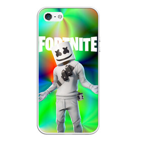 Чехол для iPhone 5/5S матовый с принтом FORTNITE x MARSHMELLO в Тюмени, Силикон | Область печати: задняя сторона чехла, без боковых панелей | deadmau5 | fortnite | fortnite 2 | fortnite x маршмелло | ikonik | marshmello | ninja | ninja streamer | raven | travis scott | ворон | иконик | ниндзя | пили | рейвен | трэвис скотт | фортнайт