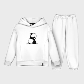 Детский костюм хлопок Oversize с принтом Милая панда (Z) в Тюмени,  |  | ailuropoda melanoleuca | ailurus fulgens | бамбуковый медведь | большая панда | звери | малая панда | медведь | милая панда | няшка | панда