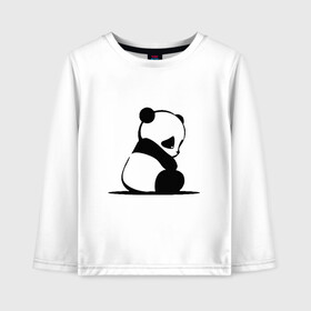 Детский лонгслив хлопок с принтом Милая панда (Z) в Тюмени, 100% хлопок | круглый вырез горловины, полуприлегающий силуэт, длина до линии бедер | ailuropoda melanoleuca | ailurus fulgens | бамбуковый медведь | большая панда | звери | малая панда | медведь | милая панда | няшка | панда