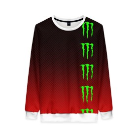 Женский свитшот 3D с принтом MONSTER ENERGY (Z) в Тюмени, 100% полиэстер с мягким внутренним слоем | круглый вырез горловины, мягкая резинка на манжетах и поясе, свободная посадка по фигуре | black monster | bmx | claw | cybersport | energy | monster | monster energy | moto | motocross | race | sport | киберспорт | когти | монстер энерджи | монстр | мото | мотокросс | ралли | скейтбординг | спорт | т | энергия