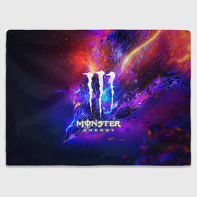 Плед 3D с принтом MONSTER ENERGY в Тюмени, 100% полиэстер | закругленные углы, все края обработаны. Ткань не мнется и не растягивается | Тематика изображения на принте: amg | auto | bmw | honda | jdm | mercedes | nissan | porsche | racing | sport | subar | toyota | автомобил | автомобильные | киа | лексус | марка | машины | митсубиси | ниссан | порше | спорт | субару | тесла | тойота | хонда