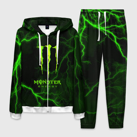 Мужской костюм 3D с принтом MONSTER ENERGY в Тюмени, 100% полиэстер | Манжеты и пояс оформлены тканевой резинкой, двухслойный капюшон со шнурком для регулировки, карманы спереди | amg | auto | bmw | honda | jdm | mercedes | nissan | porsche | racing | sport | subar | toyota | автомобил | автомобильные | киа | лексус | марка | машины | митсубиси | ниссан | порше | спорт | субару | тесла | тойота | хонда