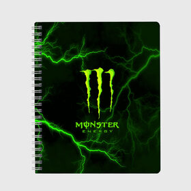 Тетрадь с принтом MONSTER ENERGY в Тюмени, 100% бумага | 48 листов, плотность листов — 60 г/м2, плотность картонной обложки — 250 г/м2. Листы скреплены сбоку удобной пружинной спиралью. Уголки страниц и обложки скругленные. Цвет линий — светло-серый
 | amg | auto | bmw | honda | jdm | mercedes | nissan | porsche | racing | sport | subar | toyota | автомобил | автомобильные | киа | лексус | марка | машины | митсубиси | ниссан | порше | спорт | субару | тесла | тойота | хонда