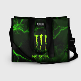 Сумка-шоппер 3D с принтом MONSTER ENERGY в Тюмени, 100% полиэстер | застегивается на металлическую кнопку; внутренний карман застегивается на молнию. Стенки укреплены специальным мягким материалом, чтобы защитить содержимое от несильных ударов
 | amg | auto | bmw | honda | jdm | mercedes | nissan | porsche | racing | sport | subar | toyota | автомобил | автомобильные | киа | лексус | марка | машины | митсубиси | ниссан | порше | спорт | субару | тесла | тойота | хонда