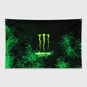 Флаг-баннер с принтом MONSTER ENERGY в Тюмени, 100% полиэстер | размер 67 х 109 см, плотность ткани — 95 г/м2; по краям флага есть четыре люверса для крепления | amg | auto | bmw | honda | jdm | mercedes | nissan | porsche | racing | sport | subar | toyota | автомобил | автомобильные | киа | лексус | марка | машины | митсубиси | ниссан | порше | спорт | субару | тесла | тойота | хонда