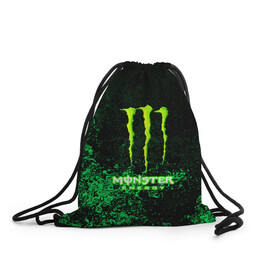 Рюкзак-мешок 3D с принтом MONSTER ENERGY в Тюмени, 100% полиэстер | плотность ткани — 200 г/м2, размер — 35 х 45 см; лямки — толстые шнурки, застежка на шнуровке, без карманов и подкладки | amg | auto | bmw | honda | jdm | mercedes | nissan | porsche | racing | sport | subar | toyota | автомобил | автомобильные | киа | лексус | марка | машины | митсубиси | ниссан | порше | спорт | субару | тесла | тойота | хонда