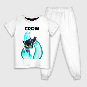 Детская пижама хлопок с принтом BRAWL STARS MECHA CROW. в Тюмени, 100% хлопок |  брюки и футболка прямого кроя, без карманов, на брюках мягкая резинка на поясе и по низу штанин
 | 8 bit | brawl stars | crow | leon | leon shark | max | mecha | mecha crow | mr.p | sally leon | shark | sprout | tara | virus 8 bit | werewolf leon | акула | берли | бравл старс | ворон | макс | оборотень