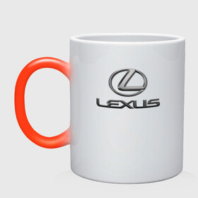 Кружка хамелеон с принтом LEXUS в Тюмени, керамика | меняет цвет при нагревании, емкость 330 мл | auto | lexus | sport | авто | автомобиль | автомобильные | бренд | лексус | марка | машины | спорт