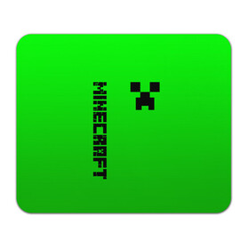Коврик для мышки прямоугольный с принтом MINECRAFT CREEPER в Тюмени, натуральный каучук | размер 230 х 185 мм; запечатка лицевой стороны | block | creeper | cube | minecraft | pixel | блок | геометрия | крафт | крипер | кубики | майнкрафт | пиксели