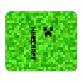 Коврик для мышки прямоугольный с принтом MINECRAFT CREEPER в Тюмени, натуральный каучук | размер 230 х 185 мм; запечатка лицевой стороны | block | creeper | cube | minecraft | pixel | блок | геометрия | крафт | крипер | кубики | майнкрафт | пиксели