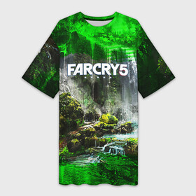 Платье-футболка 3D с принтом FARCRY5 в Тюмени,  |  | far cry | farcry | game | ubisof | выживание | джунгли | игры | остров | фар край