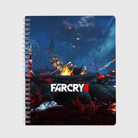 Тетрадь с принтом FARCRY4 в Тюмени, 100% бумага | 48 листов, плотность листов — 60 г/м2, плотность картонной обложки — 250 г/м2. Листы скреплены сбоку удобной пружинной спиралью. Уголки страниц и обложки скругленные. Цвет линий — светло-серый
 | 