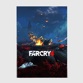 Постер с принтом FARCRY4 в Тюмени, 100% бумага
 | бумага, плотность 150 мг. Матовая, но за счет высокого коэффициента гладкости имеет небольшой блеск и дает на свету блики, но в отличии от глянцевой бумаги не покрыта лаком | 