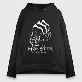 Женское худи Oversize хлопок с принтом MONSTER ENERGY (Z) в Тюмени, френч-терри — 70% хлопок, 30% полиэстер. Мягкий теплый начес внутри —100% хлопок | боковые карманы, эластичные манжеты и нижняя кромка, капюшон на магнитной кнопке | black monster | bmx | claw | cybersport | energy | monster | monster energy | moto | motocross | race | sport | киберспорт | когти | монстер энерджи | монстр | мото | мотокросс | ралли | скейтбординг | спорт | т | энергия