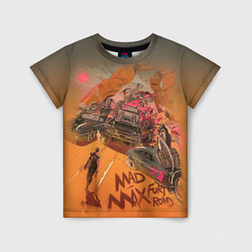 Детская футболка 3D с принтом Mad Max Fury Road в Тюмени, 100% гипоаллергенный полиэфир | прямой крой, круглый вырез горловины, длина до линии бедер, чуть спущенное плечо, ткань немного тянется | mad max | mad max fury road | безумный макс | мад макс | мед макс мэд макс