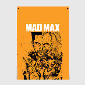 Постер с принтом Mad Max в Тюмени, 100% бумага
 | бумага, плотность 150 мг. Матовая, но за счет высокого коэффициента гладкости имеет небольшой блеск и дает на свету блики, но в отличии от глянцевой бумаги не покрыта лаком | mad max | mad max fury road | безумный макс | мад макс | мед макс мэд макс