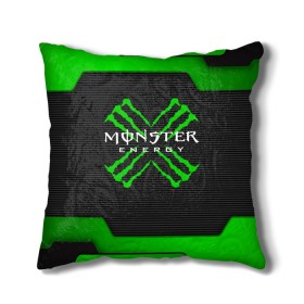 Подушка 3D с принтом MONSTER ENERGY (Z) в Тюмени, наволочка – 100% полиэстер, наполнитель – холлофайбер (легкий наполнитель, не вызывает аллергию). | состоит из подушки и наволочки. Наволочка на молнии, легко снимается для стирки | black monster | bmx | claw | cybersport | energy | monster | monster energy | moto | motocross | race | sport | киберспорт | когти | монстер энерджи | монстр | мото | мотокросс | ралли | скейтбординг | спорт | энергия