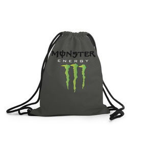 Рюкзак-мешок 3D с принтом MONSTER ENERGY (Z) в Тюмени, 100% полиэстер | плотность ткани — 200 г/м2, размер — 35 х 45 см; лямки — толстые шнурки, застежка на шнуровке, без карманов и подкладки | Тематика изображения на принте: black monster | bmx | claw | cybersport | energy | monster | monster energy | moto | motocross | race | sport | киберспорт | когти | монстер энерджи | монстр | мото | мотокросс | ралли | скейтбординг | спорт | энергия