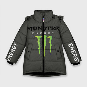 Зимняя куртка для девочек 3D с принтом MONSTER ENERGY (Z) в Тюмени, ткань верха — 100% полиэстер; подклад — 100% полиэстер, утеплитель — 100% полиэстер. | длина ниже бедра, удлиненная спинка, воротник стойка и отстегивающийся капюшон. Есть боковые карманы с листочкой на кнопках, утяжки по низу изделия и внутренний карман на молнии. 

Предусмотрены светоотражающий принт на спинке, радужный светоотражающий элемент на пуллере молнии и на резинке для утяжки. | black monster | bmx | claw | cybersport | energy | monster | monster energy | moto | motocross | race | sport | киберспорт | когти | монстер энерджи | монстр | мото | мотокросс | ралли | скейтбординг | спорт | энергия