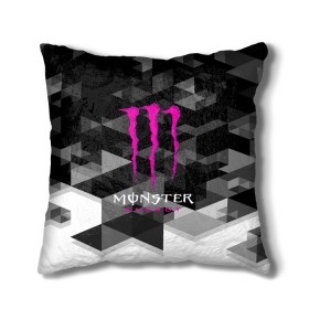 Подушка 3D с принтом MONSTER ENERGY (Z) в Тюмени, наволочка – 100% полиэстер, наполнитель – холлофайбер (легкий наполнитель, не вызывает аллергию). | состоит из подушки и наволочки. Наволочка на молнии, легко снимается для стирки | black monster | bmx | claw | cybersport | energy | monster | monster energy | moto | motocross | race | sport | киберспорт | когти | монстер энерджи | монстр | мото | мотокросс | ралли | скейтбординг | спорт | энергия