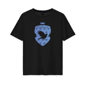 Женская футболка хлопок Oversize с принтом Гарри Поттер в Тюмени, 100% хлопок | свободный крой, круглый ворот, спущенный рукав, длина до линии бедер
 | fantasy | gryffindor | harry potter | vdsvar | warner bros. | гарри поттер | фэнтэзи