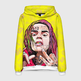 Мужская толстовка 3D с принтом 6IX9INE в Тюмени, 100% полиэстер | двухслойный капюшон со шнурком для регулировки, мягкие манжеты на рукавах и по низу толстовки, спереди карман-кенгуру с мягким внутренним слоем. | 6ix9ine | gooba | hernandez | tekashi