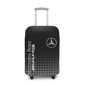 Чехол для чемодана 3D с принтом Mercedes-Benz в Тюмени, 86% полиэфир, 14% спандекс | двустороннее нанесение принта, прорези для ручек и колес | amg | mercedes | mercedes значок | mercedes лого | mercedes марка | амг | бенц | лого автомобиля | логотип мерседес | мерин | мерс | мерседес | мерседес бенз | мерседес лого | мерседес эмблема