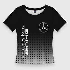 Женская футболка 3D Slim с принтом Mercedes Benz в Тюмени,  |  | amg | mercedes | mercedes значок | mercedes лого | mercedes марка | амг | бенц | лого автомобиля | логотип мерседес | мерин | мерс | мерседес | мерседес бенз | мерседес лого | мерседес эмблема