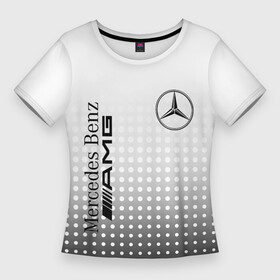 Женская футболка 3D Slim с принтом Mercedes Benz в Тюмени,  |  | amg | mercedes | mercedes значок | mercedes лого | mercedes марка | амг | бенц | лого автомобиля | логотип мерседес | мерин | мерс | мерседес | мерседес бенз | мерседес лого | мерседес эмблема