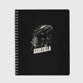 Тетрадь с принтом Godzilla в Тюмени, 100% бумага | 48 листов, плотность листов — 60 г/м2, плотность картонной обложки — 250 г/м2. Листы скреплены сбоку удобной пружинной спиралью. Уголки страниц и обложки скругленные. Цвет линий — светло-серый
 | godzilla | годзила | годзилла