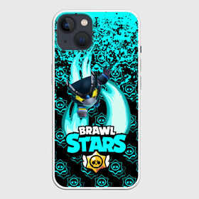 Чехол для iPhone 13 с принтом Brawl stars mecha crow. в Тюмени,  |  | bibi | brawl stars | coach mike | leon | leon shark | mecha crow | mr.p | sally leon | sandy | sprout | unicorn | virus 8 bit | биби | бравл старс | вирус 8 бит | леон | оборотень | спроут | сэли леон