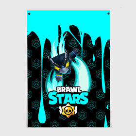 Постер с принтом Brawl stars mecha crow. в Тюмени, 100% бумага
 | бумага, плотность 150 мг. Матовая, но за счет высокого коэффициента гладкости имеет небольшой блеск и дает на свету блики, но в отличии от глянцевой бумаги не покрыта лаком | bibi | brawl stars | coach mike | leon | leon shark | mecha crow | mr.p | sally leon | sandy | sprout | unicorn | virus 8 bit | биби | бравл старс | вирус 8 бит | леон | оборотень | спроут | сэли леон