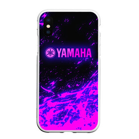 Чехол для iPhone XS Max матовый с принтом Yamaha (Z) в Тюмени, Силикон | Область печати: задняя сторона чехла, без боковых панелей | Тематика изображения на принте: bike | fj1200 | moto | motocycle | sportmotorcycle | yamaha | yzf 600r | вездеход | мото | мотоспорт | снегоход | ямаха