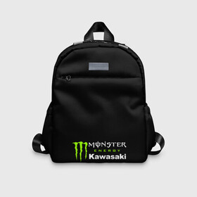 Детский рюкзак 3D с принтом MONSTER ENERGY KAWASAKI | МОНСТЕР ЭНЕРДЖИ КАВАСАКИ (Z) в Тюмени, 100% полиэстер | лямки с регулируемой длиной, сверху петелька, чтобы рюкзак можно было повесить на вешалку. Основное отделение закрывается на молнию, как и внешний карман. Внутри дополнительный карман. По бокам два дополнительных кармашка | bike | energy | kawasaki | monster | monster energy | moto | motocross | ninja | sport | zzr | кавасаки | кавасаки ниндзя | монстер энерджи | монстр | мото | мотокросс | ниндзя | спорт | энергия