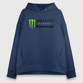 Женское худи Oversize хлопок с принтом KAWASAKI (Z) в Тюмени, френч-терри — 70% хлопок, 30% полиэстер. Мягкий теплый начес внутри —100% хлопок | боковые карманы, эластичные манжеты и нижняя кромка, капюшон на магнитной кнопке | bike | energy | kawasaki | monster | monster energy | moto | motocross | ninja | sport | zzr | кавасаки | кавасаки ниндзя | монстер энерджи | монстр | мото | мотокросс | ниндзя | спорт | энергия