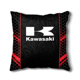 Подушка 3D с принтом KAWASAKI (Z) в Тюмени, наволочка – 100% полиэстер, наполнитель – холлофайбер (легкий наполнитель, не вызывает аллергию). | состоит из подушки и наволочки. Наволочка на молнии, легко снимается для стирки | bike | kawasaki | moto | motocycle | ninja | sportmotorcycle | zzr | кавасаки | кавасаки ниндзя | мото | мотоспорт | ниндзя