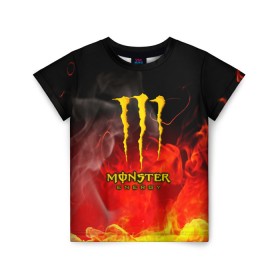 Детская футболка 3D с принтом MONSTER ENERGY в Тюмени, 100% гипоаллергенный полиэфир | прямой крой, круглый вырез горловины, длина до линии бедер, чуть спущенное плечо, ткань немного тянется | Тематика изображения на принте: energy | honda | mercedes | monster energy | porsche | racing | sport | toyota | автомобил | автомобильные | марка | машины | митсубиси | монстр | монстр энерджи | порше | спорт | тесла | тойота | хонда