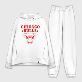 Женский костюм хлопок Oversize с принтом Chicago Bulls. в Тюмени,  |  | 23 | air jordan | bulls | chicago bulls | jordan | michael jordan | nba | paris saint germain | psg | red | sport | быки | джордан | майкл джордан | псж | спорт | чикаго буллс