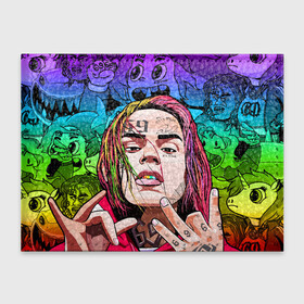 Обложка для студенческого билета с принтом 6IX9INE в Тюмени, натуральная кожа | Размер: 11*8 см; Печать на всей внешней стороне | 6ix9ine | gooba | hernandez | tekashi