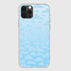 Чехол для iPhone 12 Pro Max с принтом Очень светлые голубые облака в Тюмени, Силикон |  | Тематика изображения на принте: textures | белый | лазурный | мультяшный | небеса | небо | облака | рисунок | светлый | текстуры | тучки | узор | фон