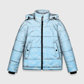 Зимняя куртка для мальчиков 3D с принтом Очень светлые голубые облака в Тюмени, ткань верха — 100% полиэстер; подклад — 100% полиэстер, утеплитель — 100% полиэстер | длина ниже бедра, удлиненная спинка, воротник стойка и отстегивающийся капюшон. Есть боковые карманы с листочкой на кнопках, утяжки по низу изделия и внутренний карман на молнии. 

Предусмотрены светоотражающий принт на спинке, радужный светоотражающий элемент на пуллере молнии и на резинке для утяжки | Тематика изображения на принте: textures | белый | лазурный | мультяшный | небеса | небо | облака | рисунок | светлый | текстуры | тучки | узор | фон