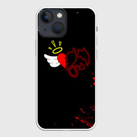 Чехол для iPhone 13 mini с принтом Добро и зло, Payton Moormeier в Тюмени,  |  | Тематика изображения на принте: p y t n | payton moormeier | pytn | tik tok | tiktok | tiktoker | блоггер пэйтон | добро и зло | мурмейер | мурмиер | пейтон | разбитое сердце | розы | тик ток | тикток