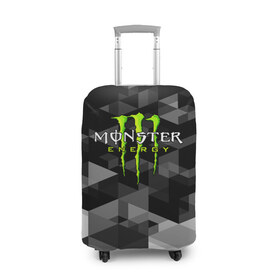 Чехол для чемодана 3D с принтом MONSTER ENERGY в Тюмени, 86% полиэфир, 14% спандекс | двустороннее нанесение принта, прорези для ручек и колес | black monster | bmx | claw | cybersport | energy | monster | monster energy | moto | motocross | race | sport | киберспорт | когти | монстер энерджи | монстр | мото | мотокросс | ралли | скейтбординг | спорт | энергия