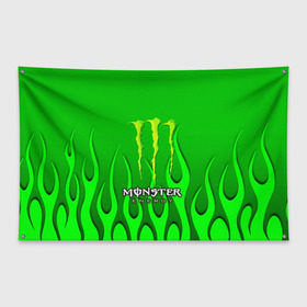 Флаг-баннер с принтом MONSTER ENERGY в Тюмени, 100% полиэстер | размер 67 х 109 см, плотность ткани — 95 г/м2; по краям флага есть четыре люверса для крепления | energy | honda | mercedes | monster energy | porsche | racing | sport | toyota | автомобил | автомобильные | марка | машины | митсубиси | монстр | монстр энерджи | порше | спорт | тесла | тойота | хонда