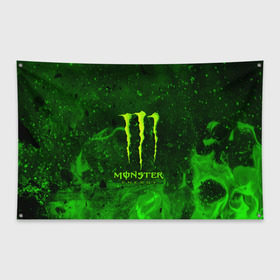 Флаг-баннер с принтом MONSTER ENERGY в Тюмени, 100% полиэстер | размер 67 х 109 см, плотность ткани — 95 г/м2; по краям флага есть четыре люверса для крепления | energy | honda | mercedes | monster energy | porsche | racing | sport | toyota | автомобил | автомобильные | марка | машины | митсубиси | монстр | монстр энерджи | порше | спорт | тесла | тойота | хонда