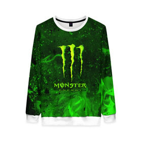 Женский свитшот 3D с принтом MONSTER ENERGY в Тюмени, 100% полиэстер с мягким внутренним слоем | круглый вырез горловины, мягкая резинка на манжетах и поясе, свободная посадка по фигуре | energy | honda | mercedes | monster energy | porsche | racing | sport | toyota | автомобил | автомобильные | марка | машины | митсубиси | монстр | монстр энерджи | порше | спорт | тесла | тойота | хонда