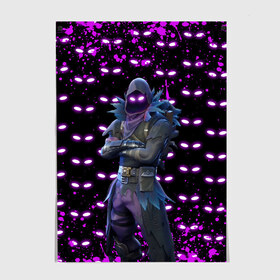 Постер с принтом Fortnite Raven. в Тюмени, 100% бумага
 | бумага, плотность 150 мг. Матовая, но за счет высокого коэффициента гладкости имеет небольшой блеск и дает на свету блики, но в отличии от глянцевой бумаги не покрыта лаком | archetype | fortnite | fortnite 2 | fortnite x | ikonik | marshmello | raven | архетип | ворон | иконик | маршмелло | фортнайт | фортнайт 2 | фортнайт глава 2